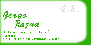 gergo rajna business card